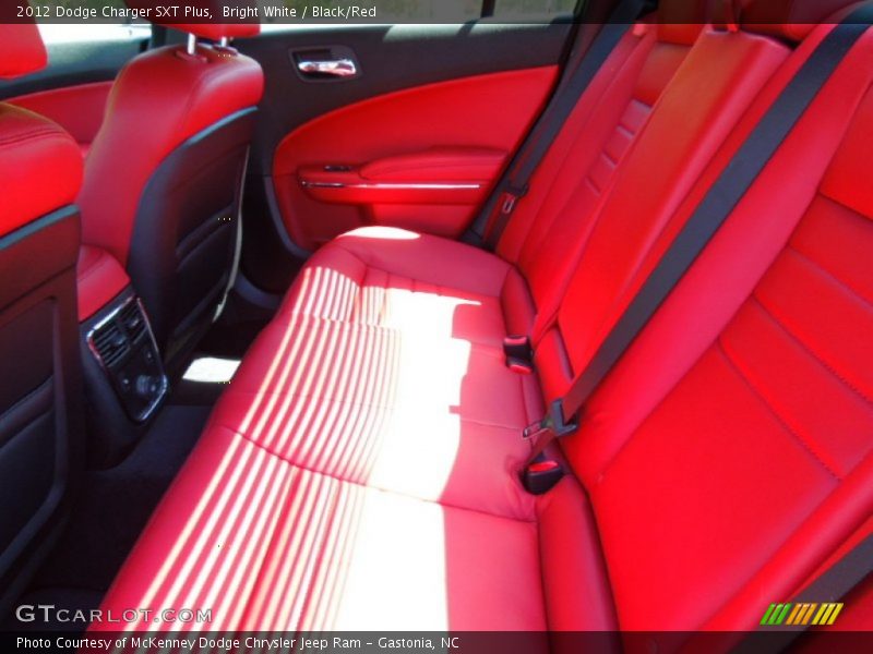 Bright White / Black/Red 2012 Dodge Charger SXT Plus