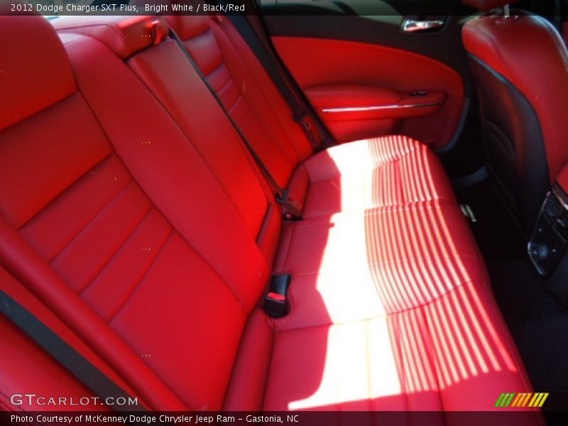 Bright White / Black/Red 2012 Dodge Charger SXT Plus