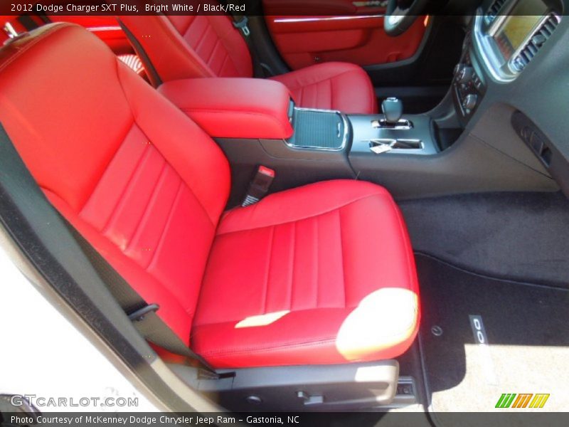 Bright White / Black/Red 2012 Dodge Charger SXT Plus