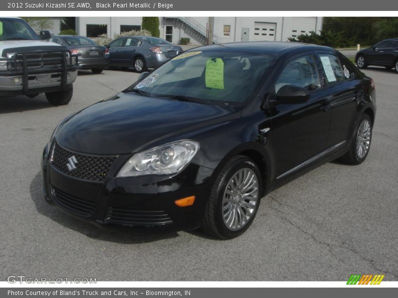 Black Pearl Metallic / Beige 2012 Suzuki Kizashi SE AWD