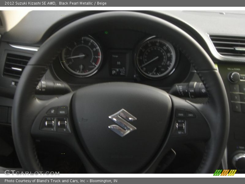 Black Pearl Metallic / Beige 2012 Suzuki Kizashi SE AWD