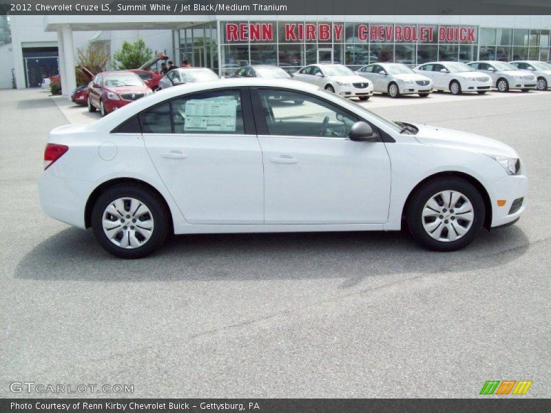 Summit White / Jet Black/Medium Titanium 2012 Chevrolet Cruze LS