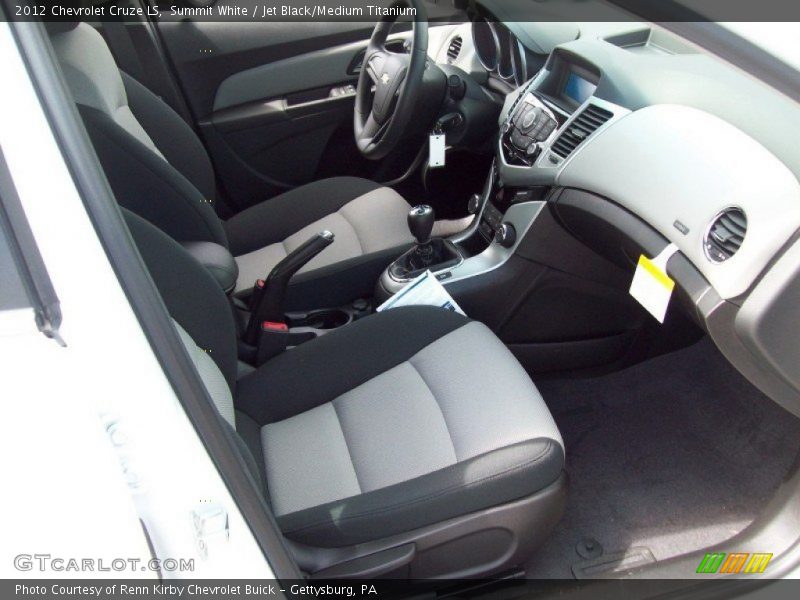 Summit White / Jet Black/Medium Titanium 2012 Chevrolet Cruze LS