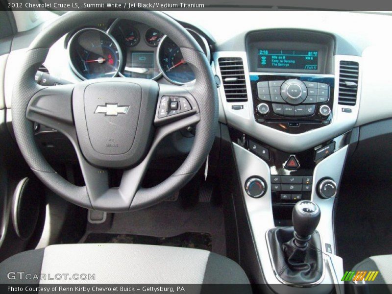 Summit White / Jet Black/Medium Titanium 2012 Chevrolet Cruze LS
