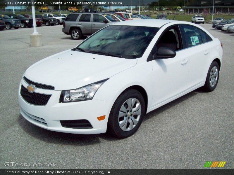 Summit White / Jet Black/Medium Titanium 2012 Chevrolet Cruze LS