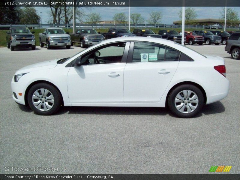 Summit White / Jet Black/Medium Titanium 2012 Chevrolet Cruze LS