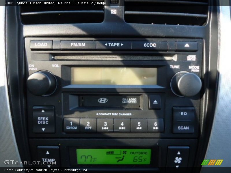Nautical Blue Metallic / Beige 2006 Hyundai Tucson Limited
