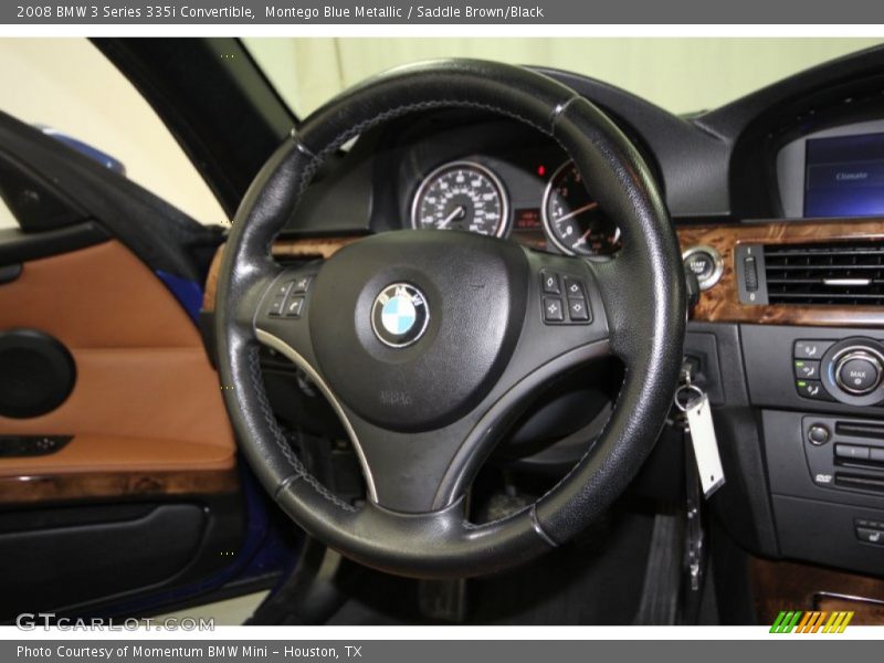 Montego Blue Metallic / Saddle Brown/Black 2008 BMW 3 Series 335i Convertible