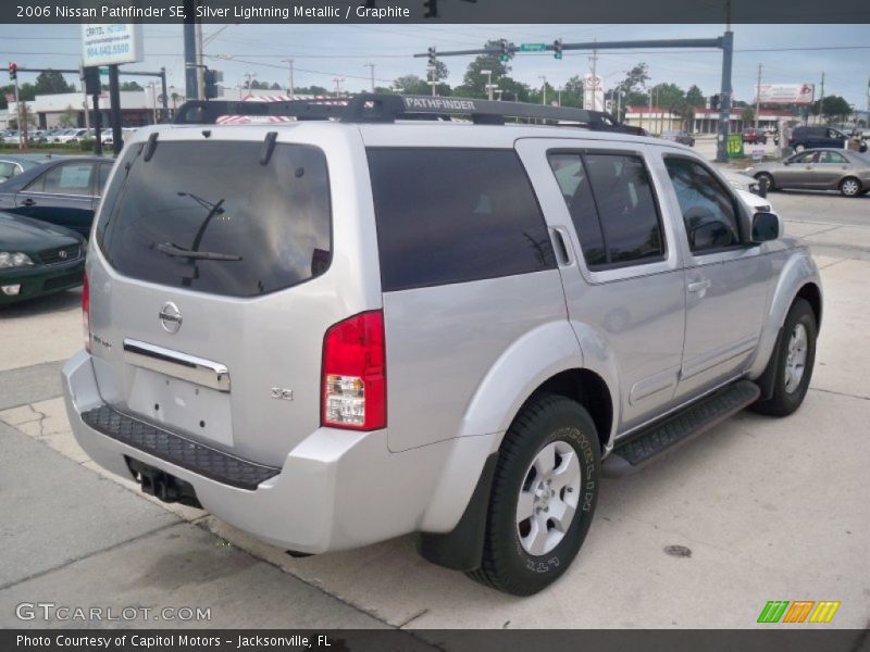 Silver Lightning Metallic / Graphite 2006 Nissan Pathfinder SE