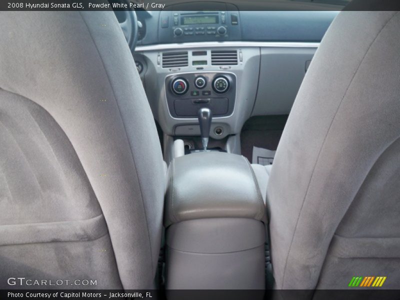 Powder White Pearl / Gray 2008 Hyundai Sonata GLS