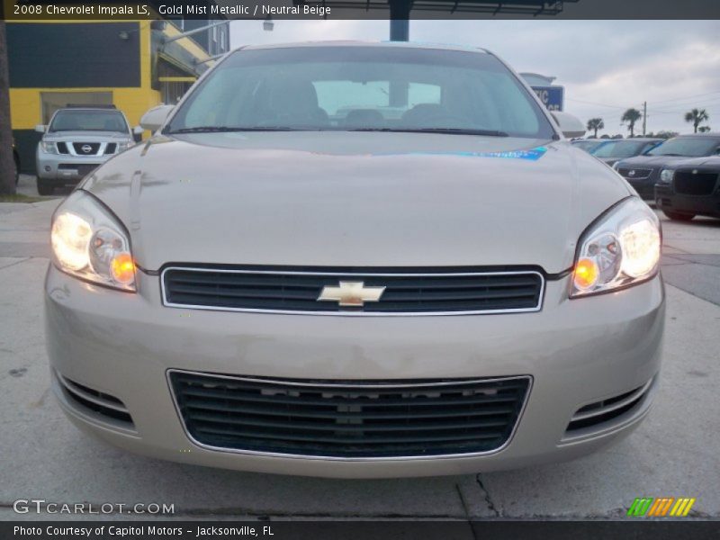 Gold Mist Metallic / Neutral Beige 2008 Chevrolet Impala LS