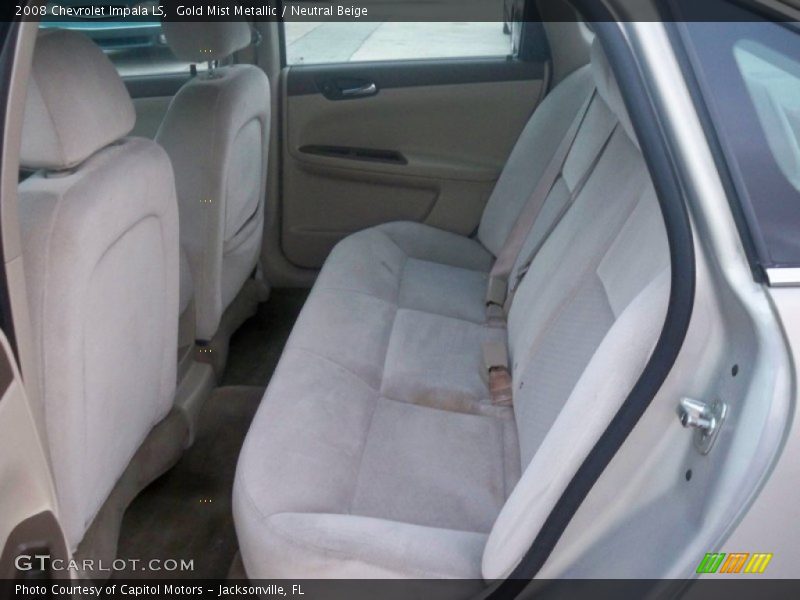 Gold Mist Metallic / Neutral Beige 2008 Chevrolet Impala LS