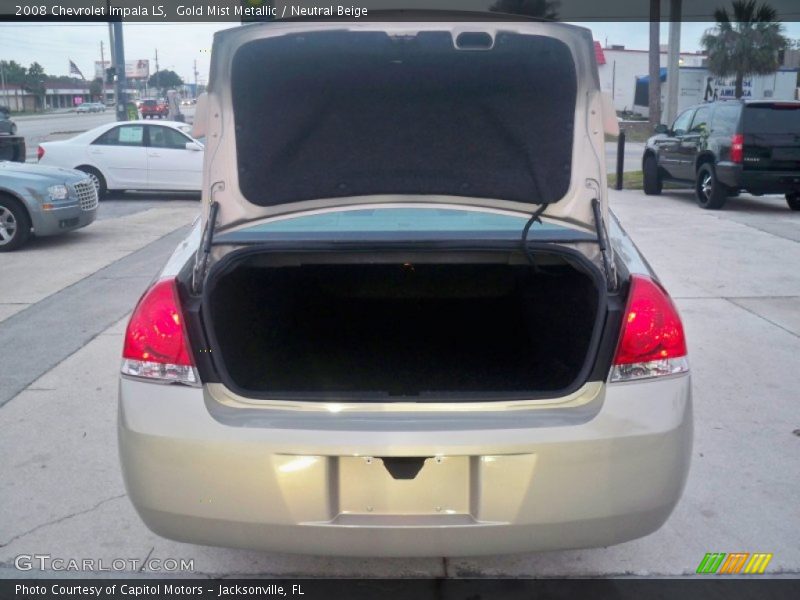 Gold Mist Metallic / Neutral Beige 2008 Chevrolet Impala LS