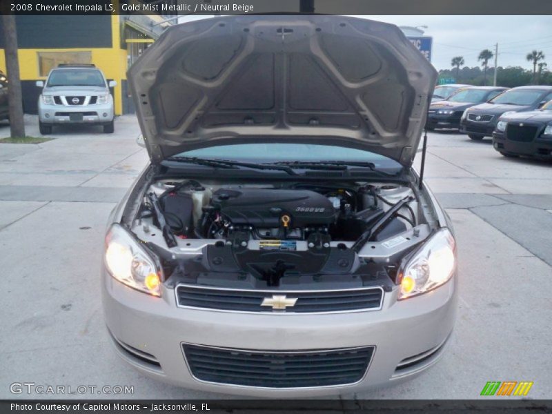 Gold Mist Metallic / Neutral Beige 2008 Chevrolet Impala LS