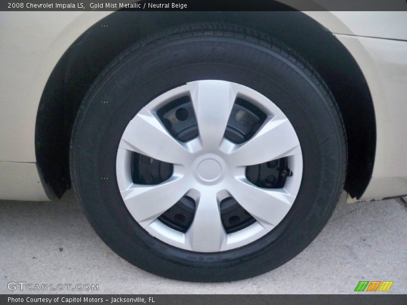 Gold Mist Metallic / Neutral Beige 2008 Chevrolet Impala LS