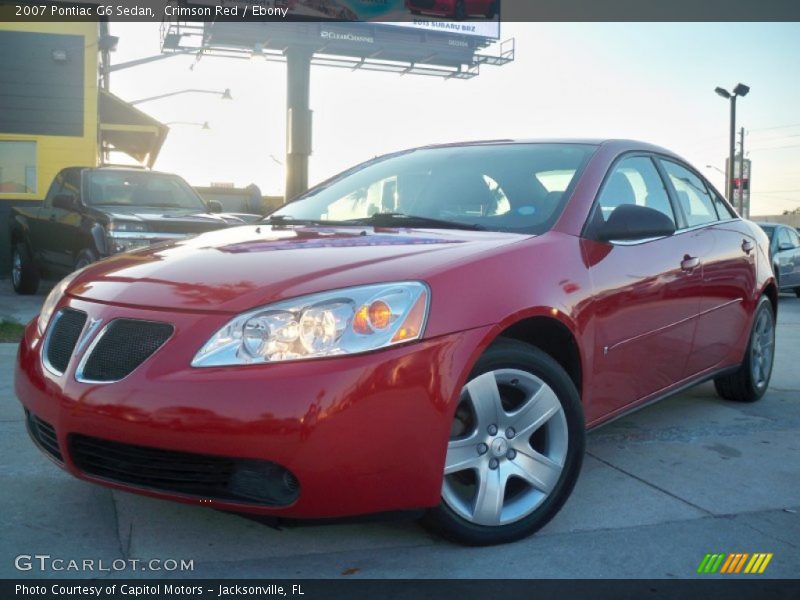 Crimson Red / Ebony 2007 Pontiac G6 Sedan