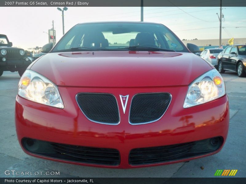 Crimson Red / Ebony 2007 Pontiac G6 Sedan