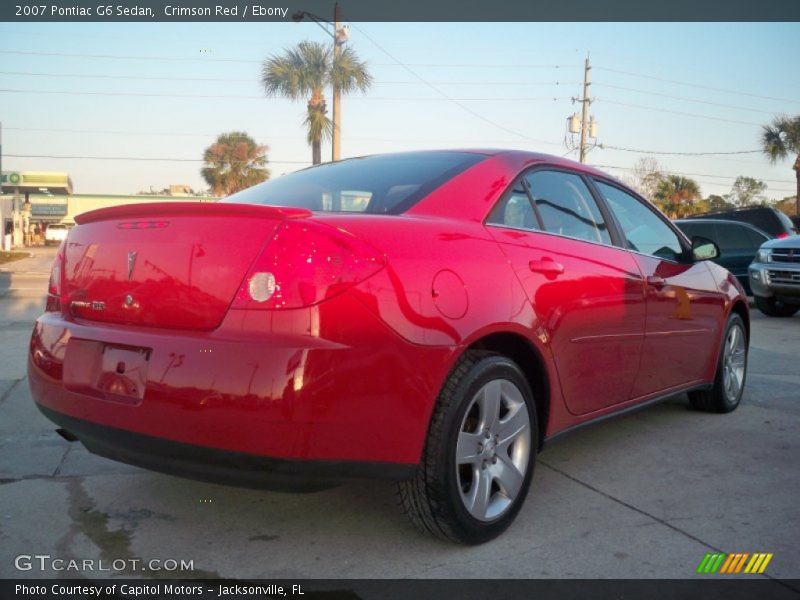 Crimson Red / Ebony 2007 Pontiac G6 Sedan