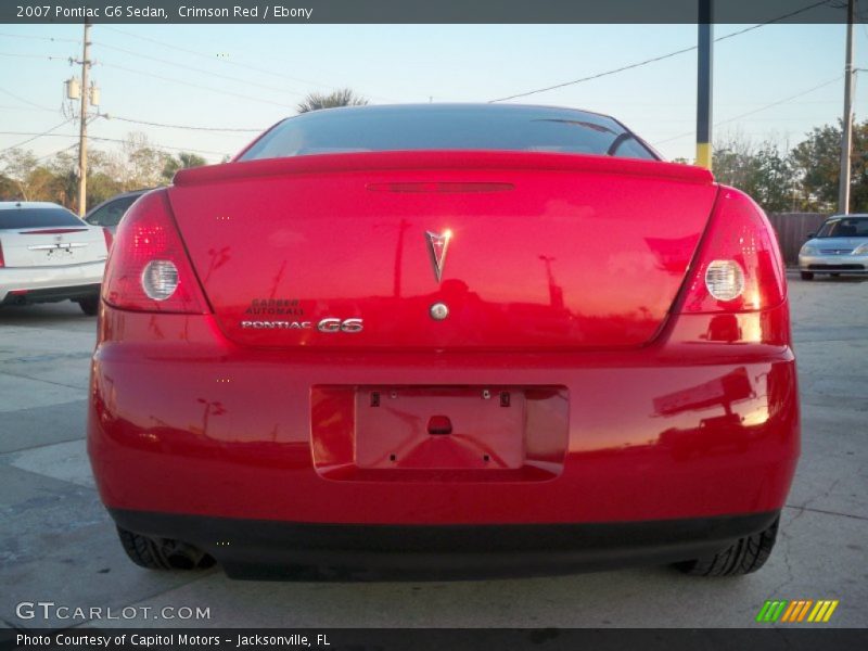 Crimson Red / Ebony 2007 Pontiac G6 Sedan