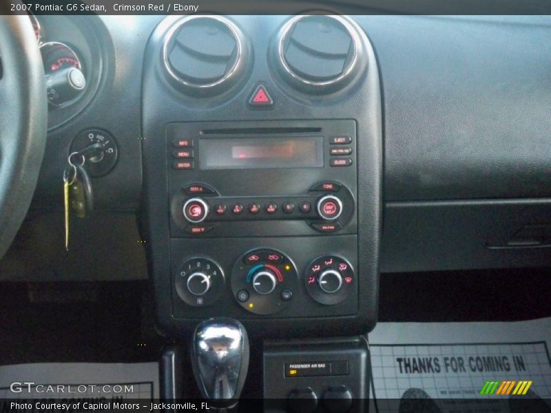 Crimson Red / Ebony 2007 Pontiac G6 Sedan