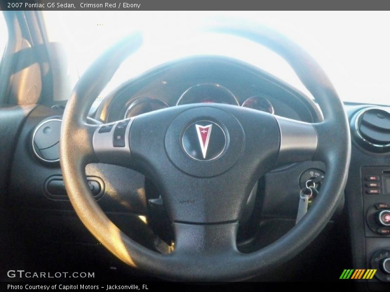 Crimson Red / Ebony 2007 Pontiac G6 Sedan