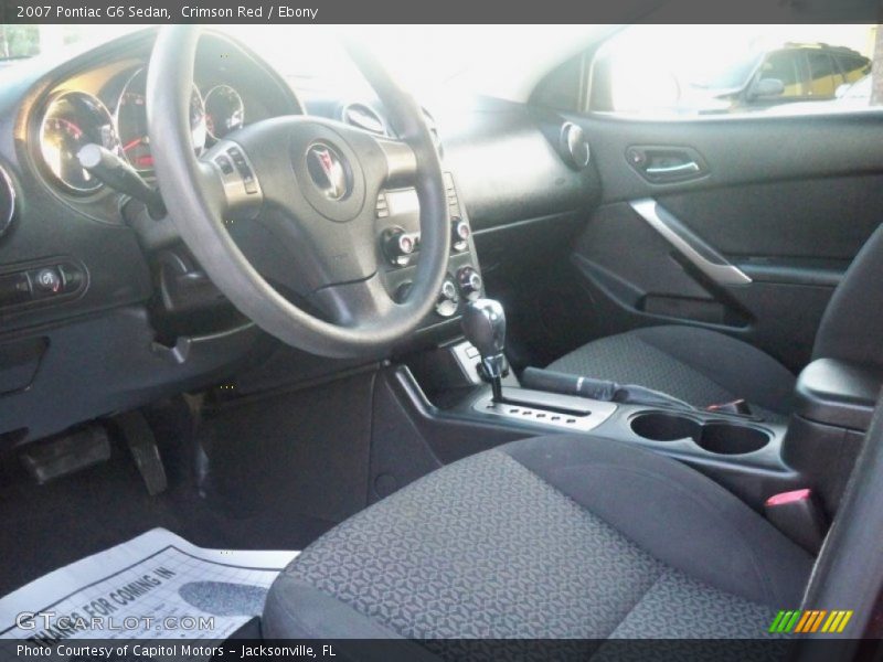 Crimson Red / Ebony 2007 Pontiac G6 Sedan