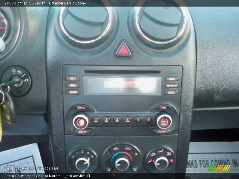 Crimson Red / Ebony 2007 Pontiac G6 Sedan