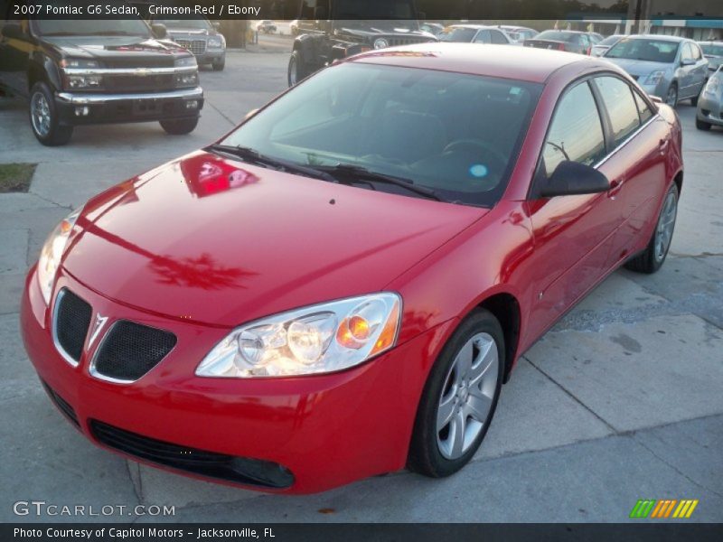 Crimson Red / Ebony 2007 Pontiac G6 Sedan