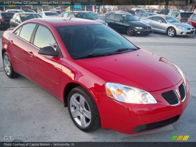 Crimson Red / Ebony 2007 Pontiac G6 Sedan