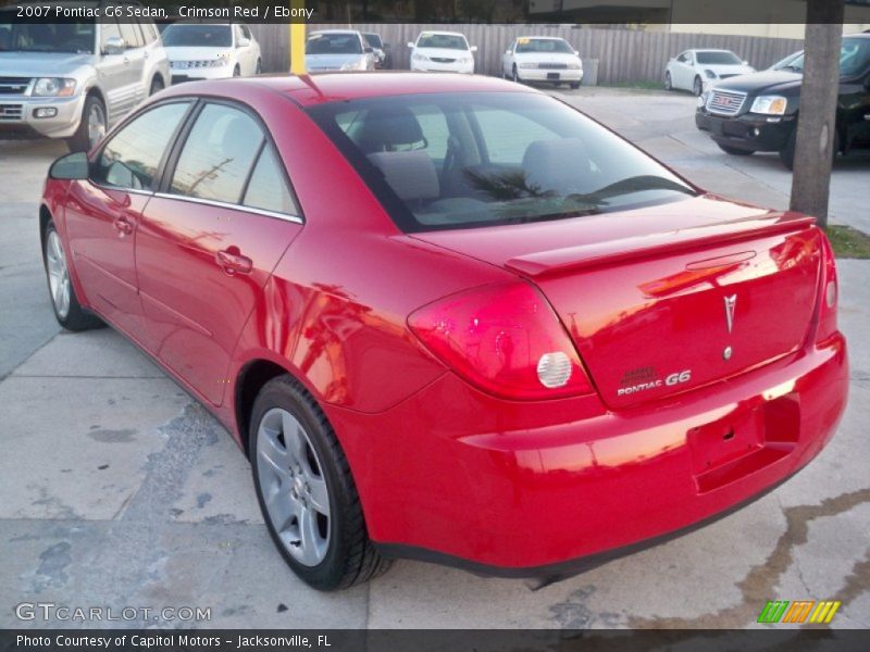 Crimson Red / Ebony 2007 Pontiac G6 Sedan