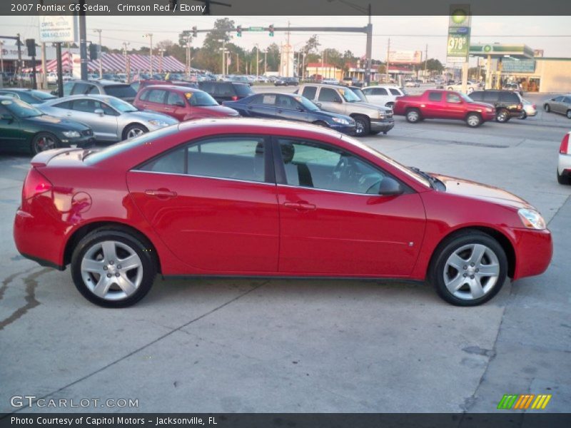 Crimson Red / Ebony 2007 Pontiac G6 Sedan