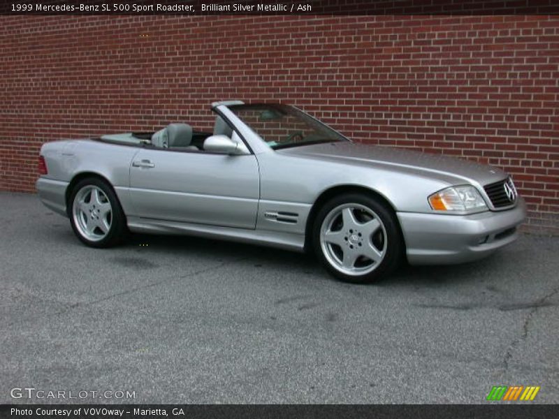 Brilliant Silver Metallic / Ash 1999 Mercedes-Benz SL 500 Sport Roadster