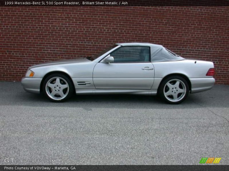 Brilliant Silver Metallic / Ash 1999 Mercedes-Benz SL 500 Sport Roadster