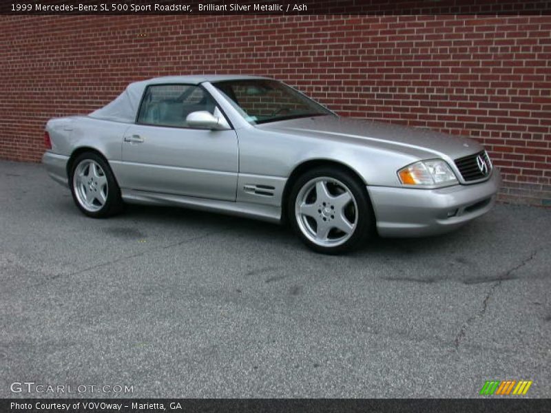 Brilliant Silver Metallic / Ash 1999 Mercedes-Benz SL 500 Sport Roadster