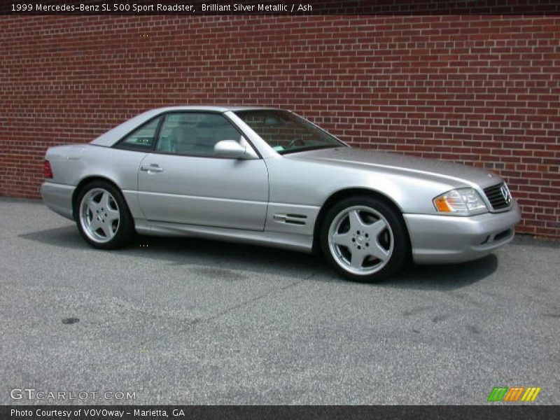 Brilliant Silver Metallic / Ash 1999 Mercedes-Benz SL 500 Sport Roadster