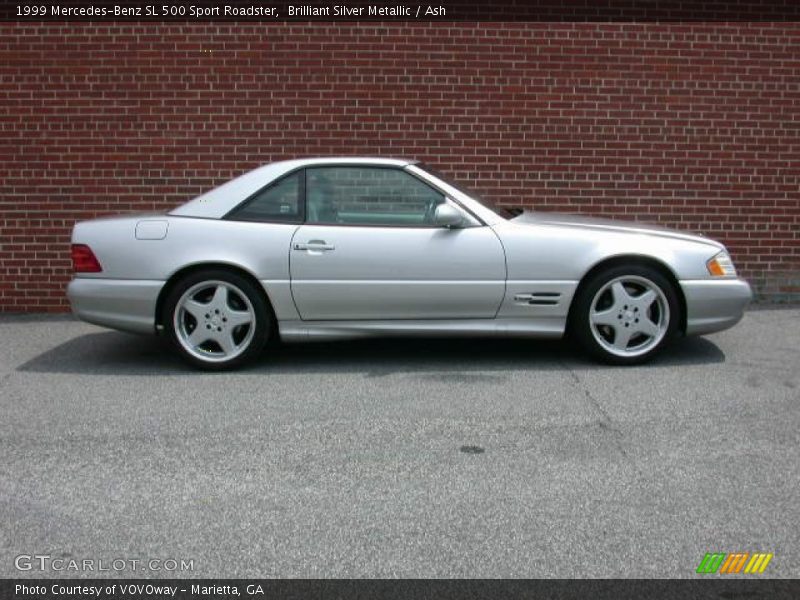 Brilliant Silver Metallic / Ash 1999 Mercedes-Benz SL 500 Sport Roadster
