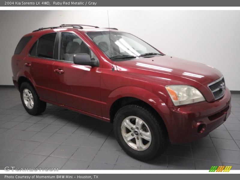 Ruby Red Metallic / Gray 2004 Kia Sorento LX 4WD