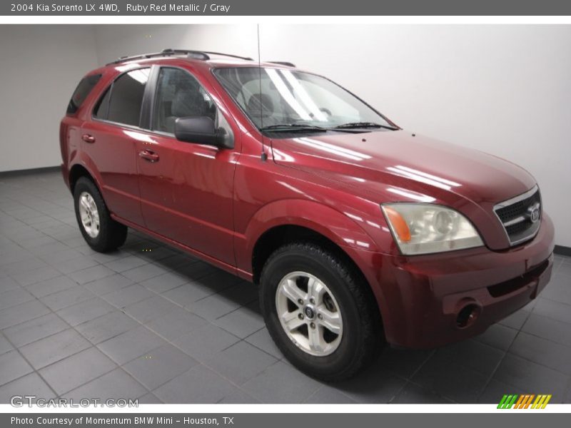 Ruby Red Metallic / Gray 2004 Kia Sorento LX 4WD