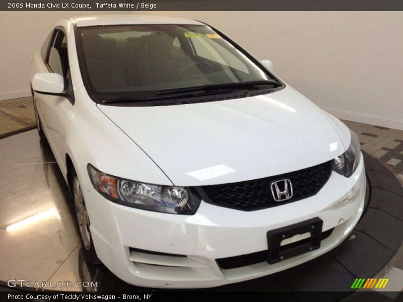 Taffeta White / Beige 2009 Honda Civic LX Coupe