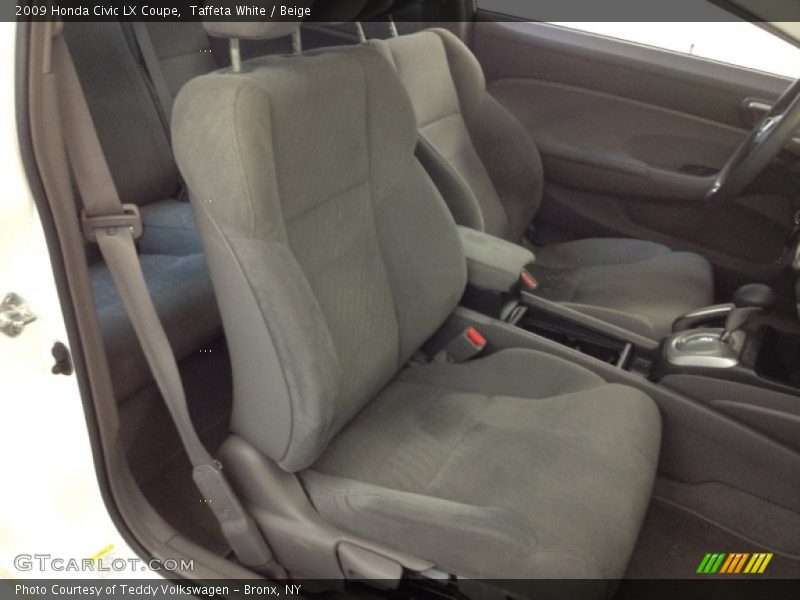 Taffeta White / Beige 2009 Honda Civic LX Coupe