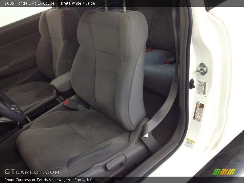 Taffeta White / Beige 2009 Honda Civic LX Coupe