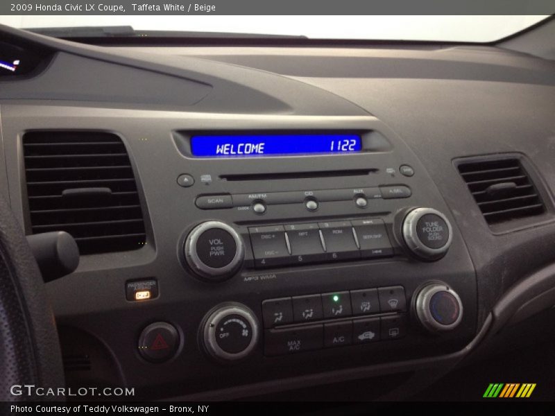 Taffeta White / Beige 2009 Honda Civic LX Coupe