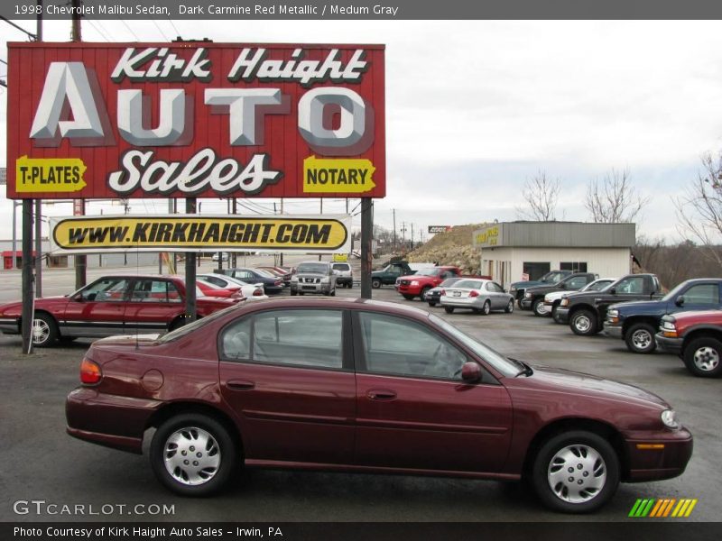 Dark Carmine Red Metallic / Medum Gray 1998 Chevrolet Malibu Sedan