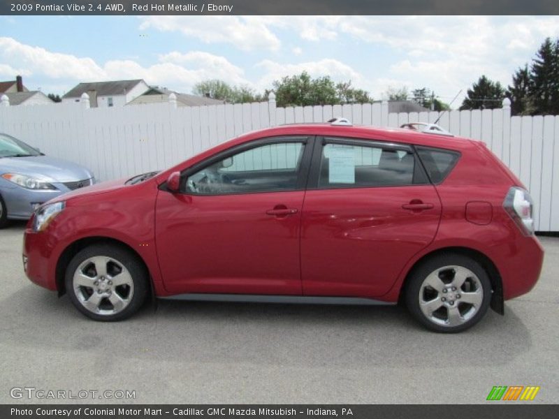 Red Hot Metallic / Ebony 2009 Pontiac Vibe 2.4 AWD