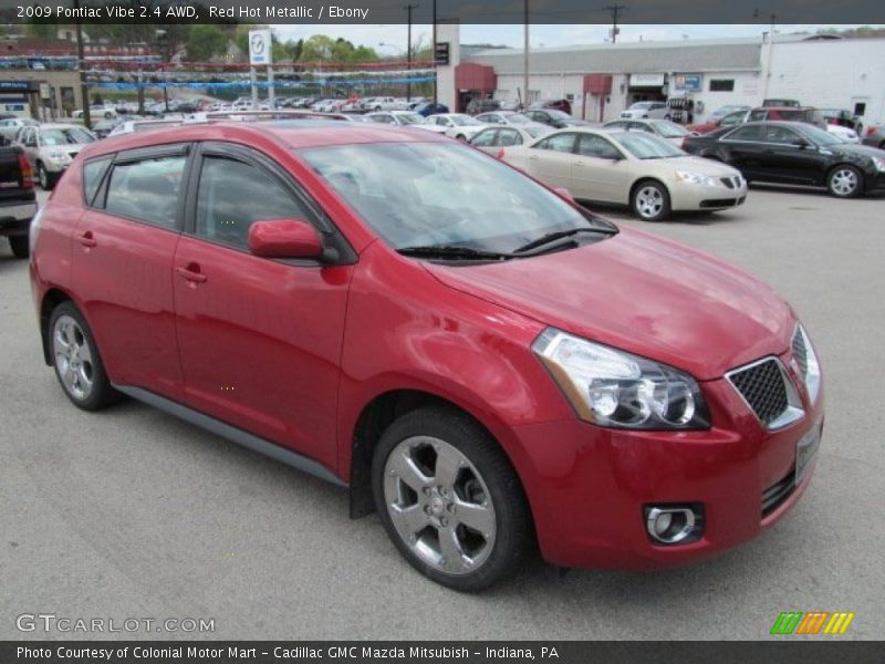 Red Hot Metallic / Ebony 2009 Pontiac Vibe 2.4 AWD