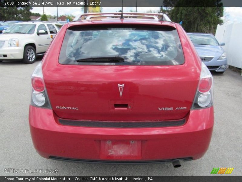 Red Hot Metallic / Ebony 2009 Pontiac Vibe 2.4 AWD