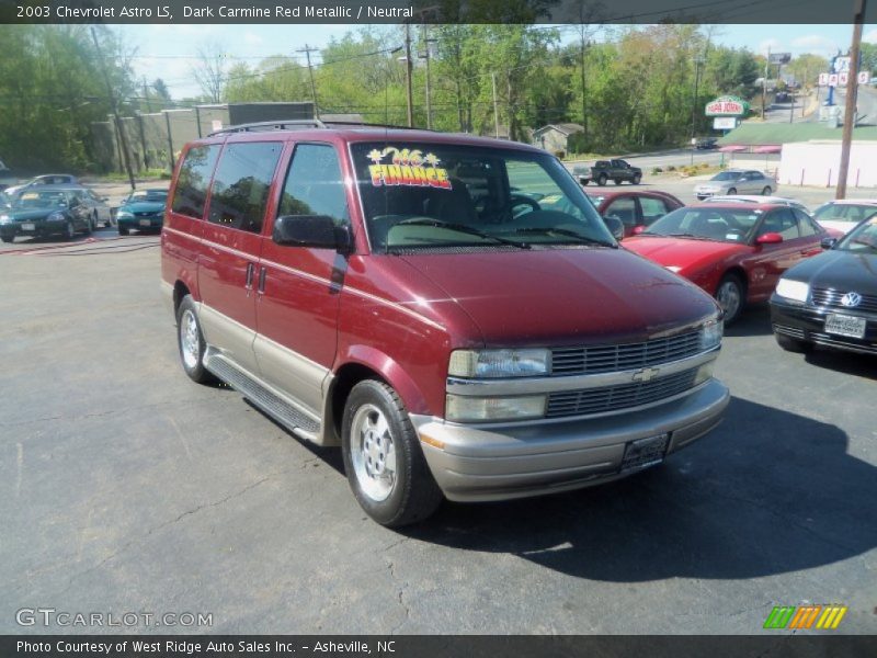 Dark Carmine Red Metallic / Neutral 2003 Chevrolet Astro LS