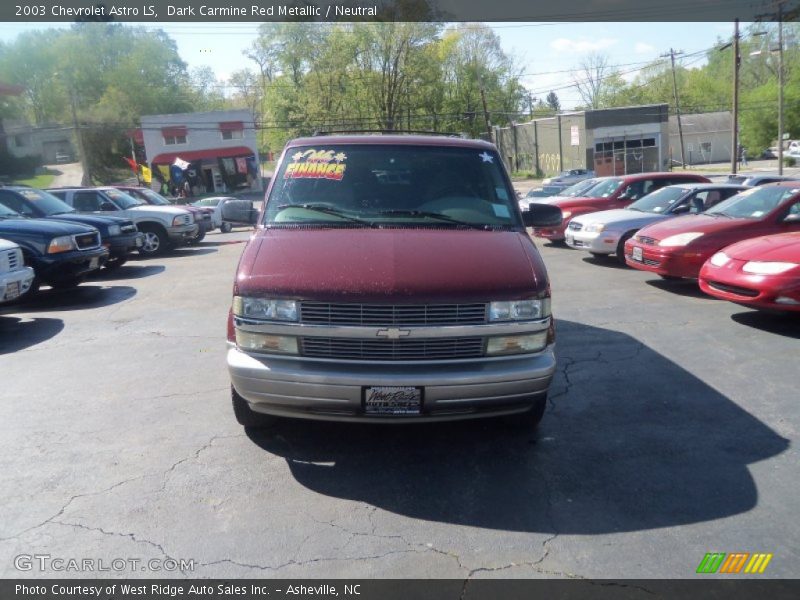 Dark Carmine Red Metallic / Neutral 2003 Chevrolet Astro LS