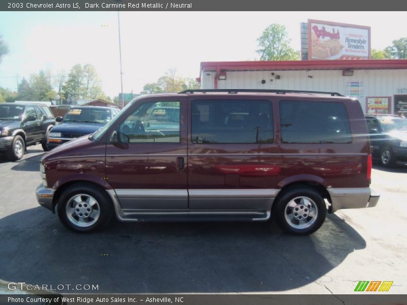 Dark Carmine Red Metallic / Neutral 2003 Chevrolet Astro LS