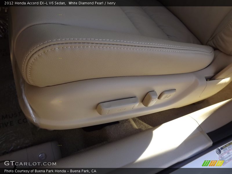 White Diamond Pearl / Ivory 2012 Honda Accord EX-L V6 Sedan